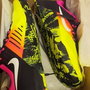 Nike Black and Neon Athletic Shoes